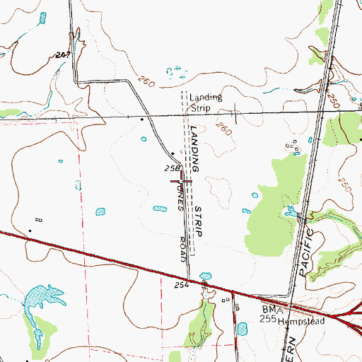 Topographic Map of Hempstead Gliderport, TX