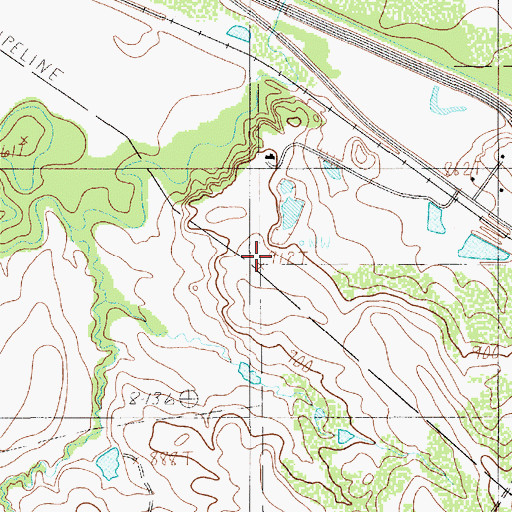 Topographic Map of Pierce Airport, TX