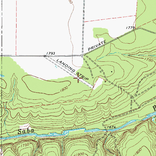 Topographic Map of Smith I-Ranch Airport, TX