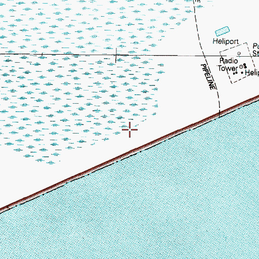 Topographic Map of Arco High Island Heliport, TX