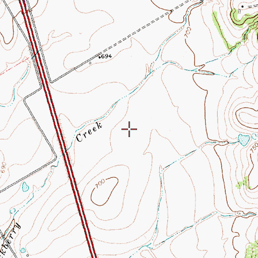 Topographic Map of Hillsboro Municipal Airport, TX