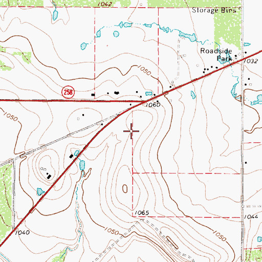 Topographic Map of Lucky G Airport, TX