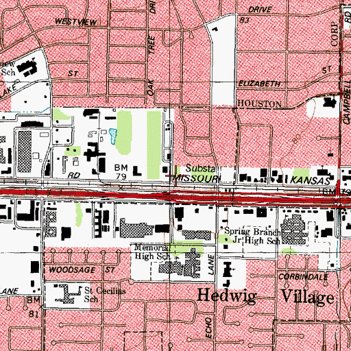Topographic Map of Okrob Heliport, TX