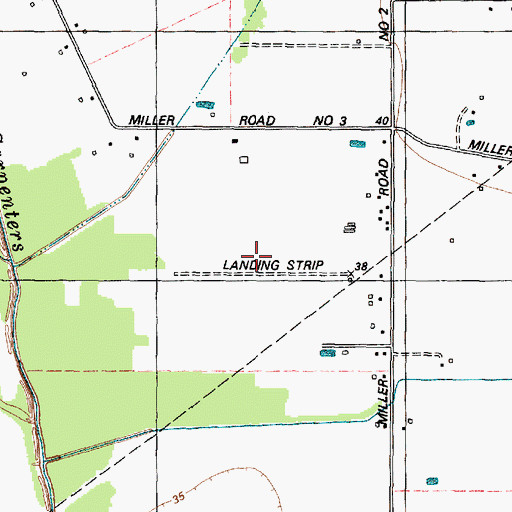 Topographic Map of Skyhaven Airport (historical), TX