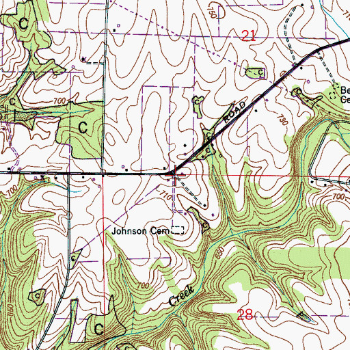 Topographic Map of Pecks Store (historical), AL