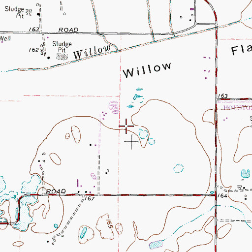 Topographic Map of Dan Jones International Airport, TX