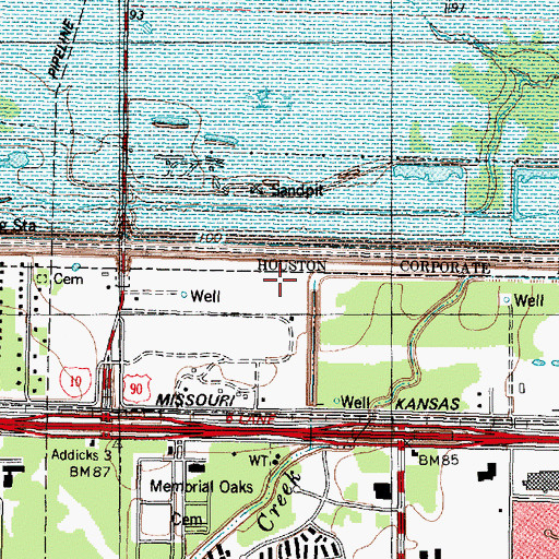 Topographic Map of Conoco Heliport, TX