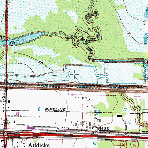 Topographic Map of Bear Creek Heliport, TX