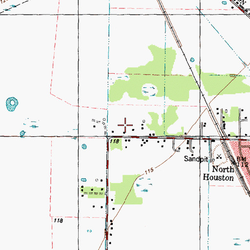 Topographic Map of Hickory Hollow Heliport, TX