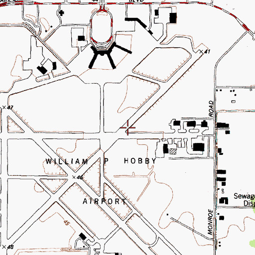 Topographic Map of Police Helicopter Patrol Heliport, TX