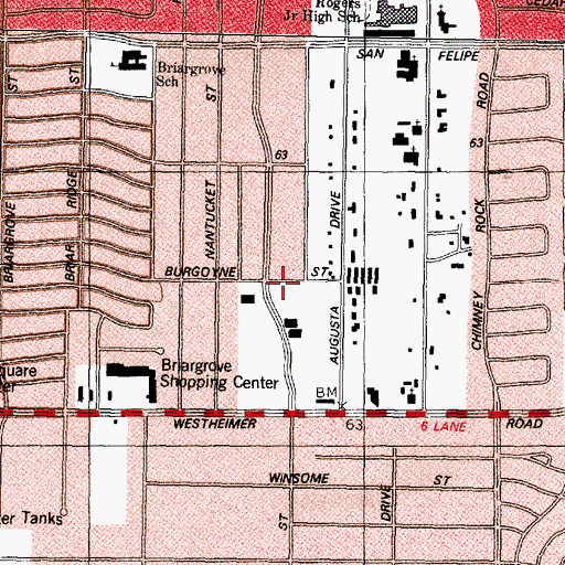 Topographic Map of Charter Bank Building Heliport, TX