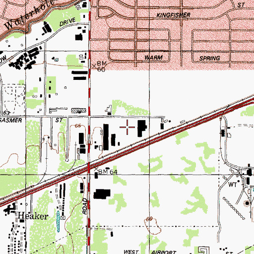 Topographic Map of Pearce Industries Heliport, TX