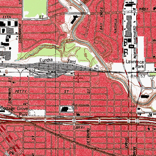 Topographic Map of Tex-Star Heliport, TX