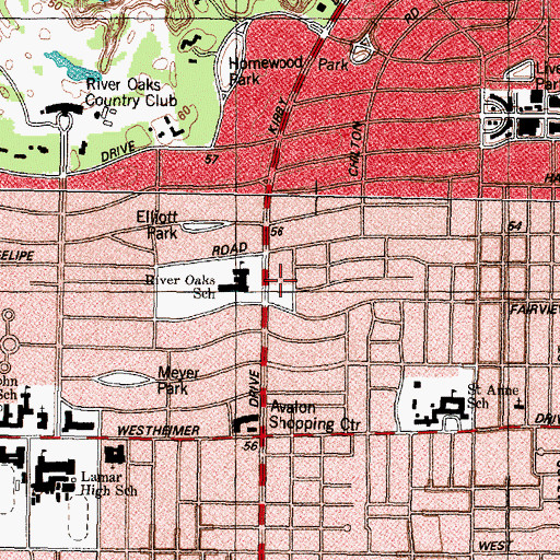 Topographic Map of The Huntingdon Heliport, TX