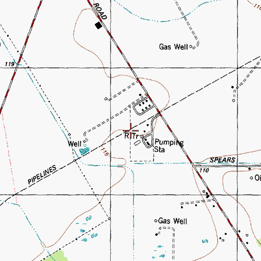 Topographic Map of Station 35 Heliport, TX