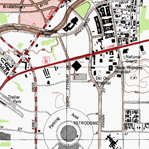 Topographic Map of Shell I C Heliport, TX