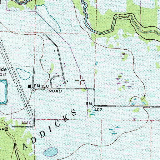 Topographic Map of Houston Heliport, TX