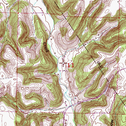 Topographic Map of Ragsdale Creek School (historical), AL