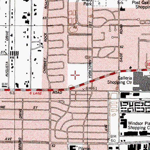 Topographic Map of STP/5400 Westheimer Heliport, TX