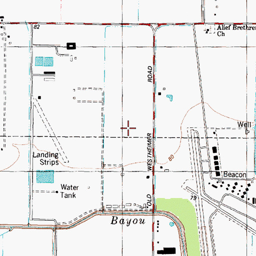 Topographic Map of West Houston Medical Center Heliport, TX