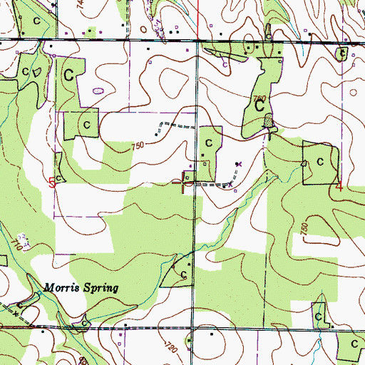 Topographic Map of Saint Marks Church (historical), AL