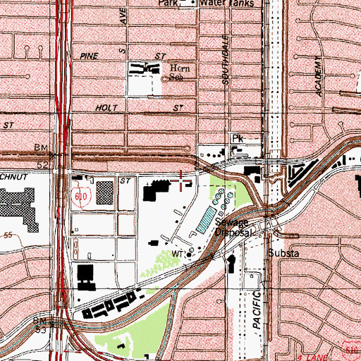 Topographic Map of SW Police Station Number 4 Heliport, TX