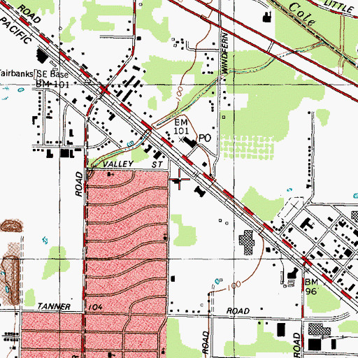Topographic Map of NW Police Station Number 5 Heliport, TX