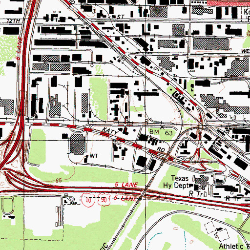 Topographic Map of Star Houston Heliport, TX