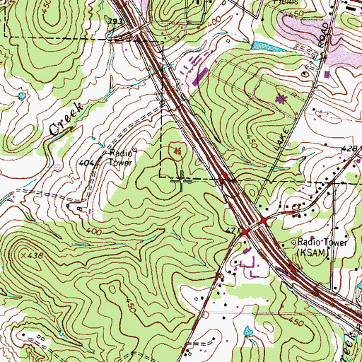 Topographic Map of Huntsville Memorial Hospital Heliport, TX