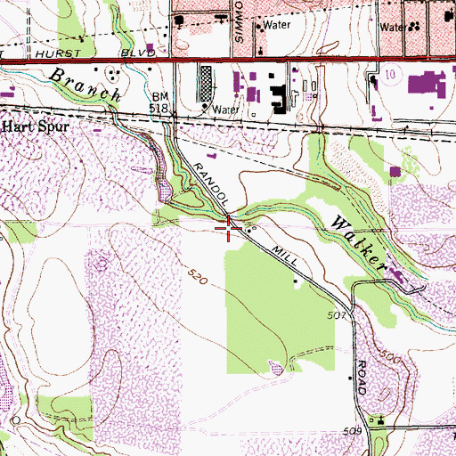 Topographic Map of Flight Safety Texas Heliport, TX