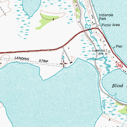Topographic Map of Big Duke's Place Airport, TX