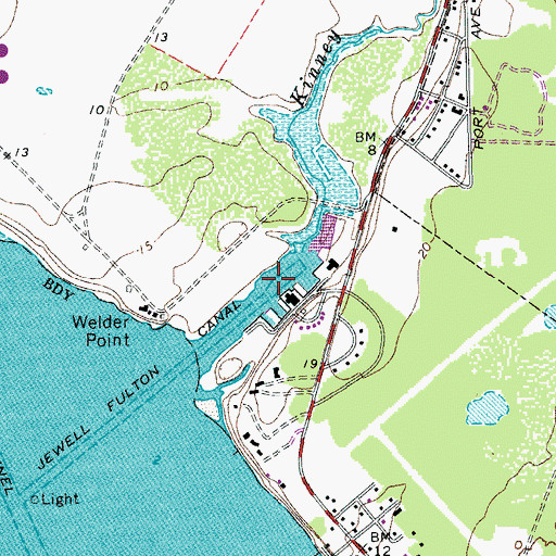 Topographic Map of Arco Ingleside Shorebase Heliport, TX