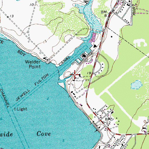 Topographic Map of Ingleside Offshore Services Heliport, TX