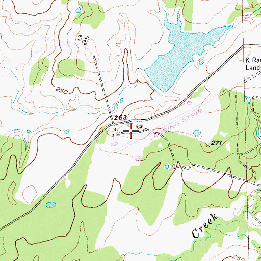 Topographic Map of K Ranch Airport, TX