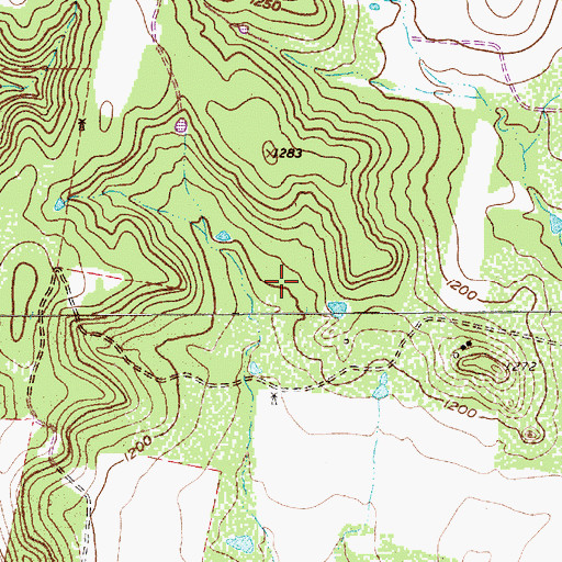 Topographic Map of One Sixty Four Place Airport, TX
