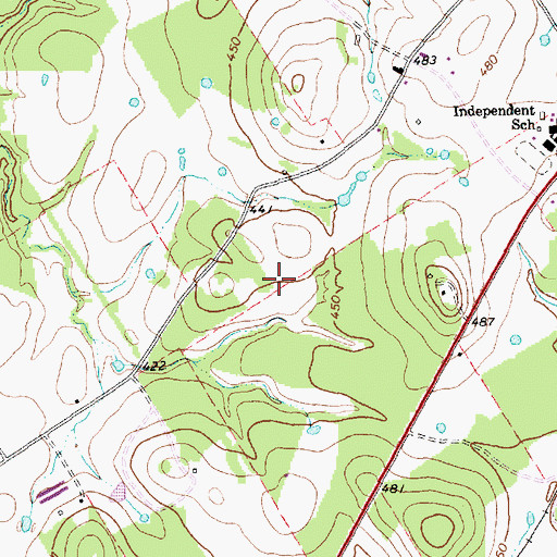 Topographic Map of Miles Field, TX