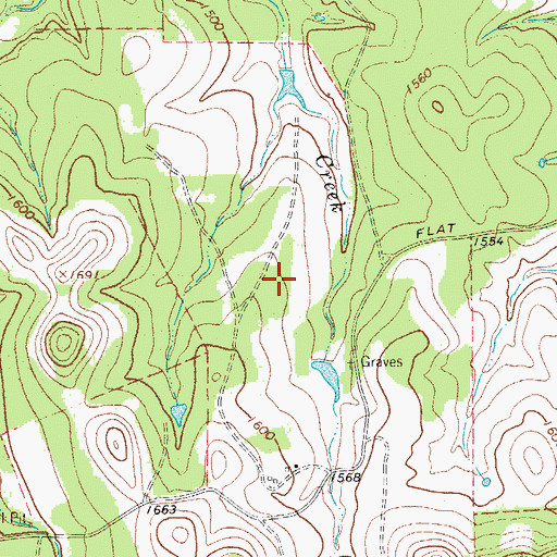 Topographic Map of Keller Ranch Airport (historical), TX