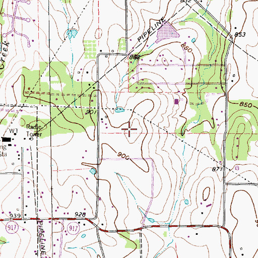Topographic Map of STOL Field, TX