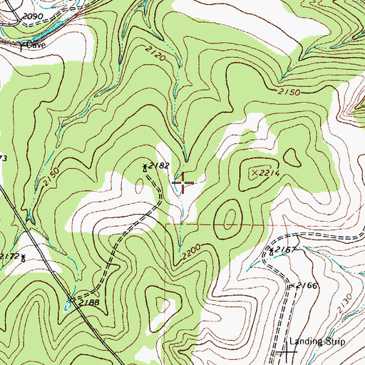 Topographic Map of F-6 Ranch Air Field (historical), TX