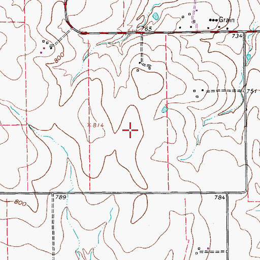Topographic Map of Propwash Airport, TX