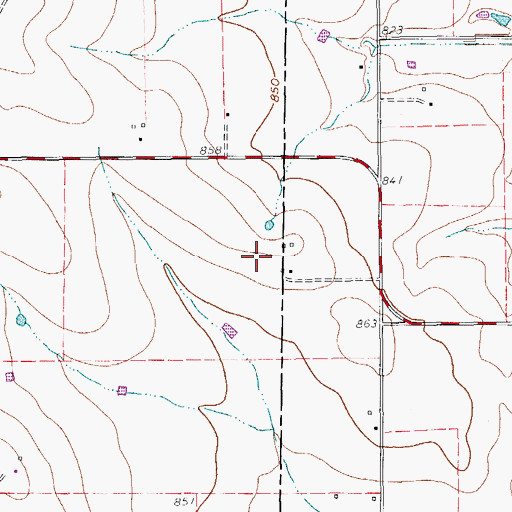 Topographic Map of JW Airport, TX