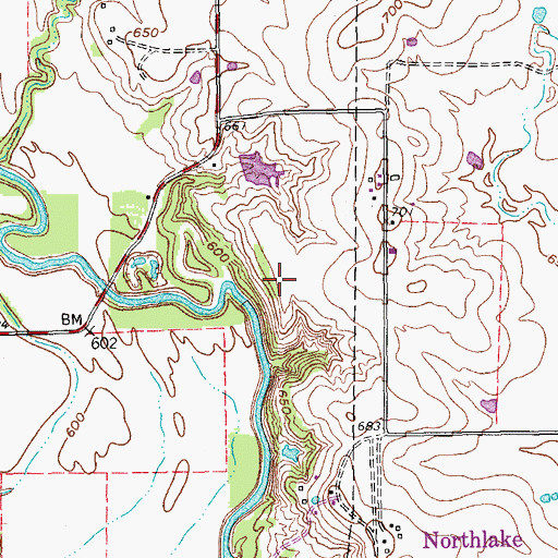 Topographic Map of Dooley Airport, TX
