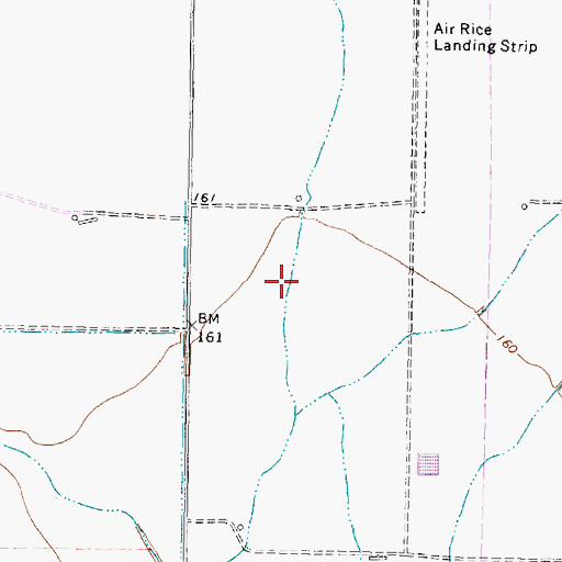 Topographic Map of Houston Executive Airport, TX