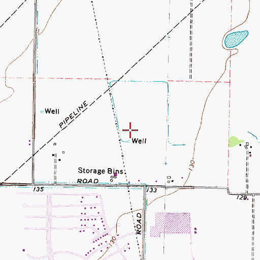 Topographic Map of Hoffpauir Airport (historical), TX