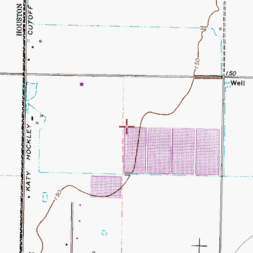 Topographic Map of Freeman Property Airport (historical), TX