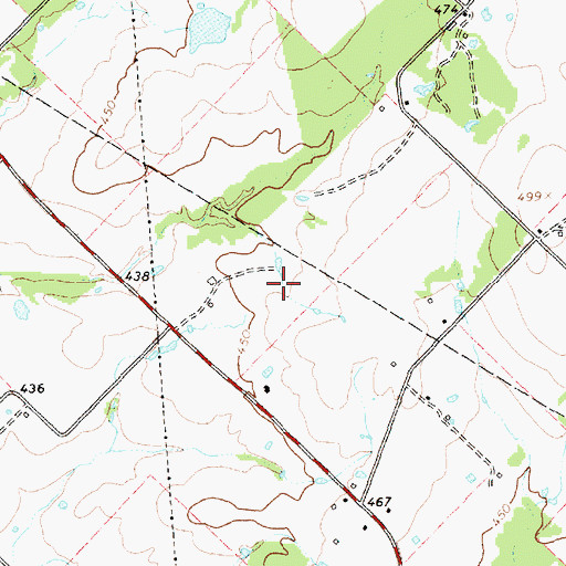Topographic Map of Flying G Airport, TX
