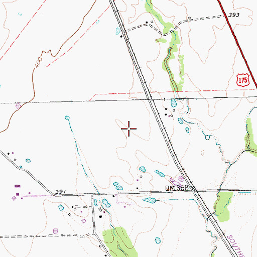 Topographic Map of Erco Field, TX