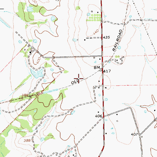 Topographic Map of Moore Airport, TX