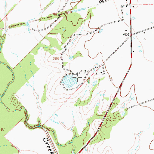 Topographic Map of Thompson Ranch Airport (historical), TX