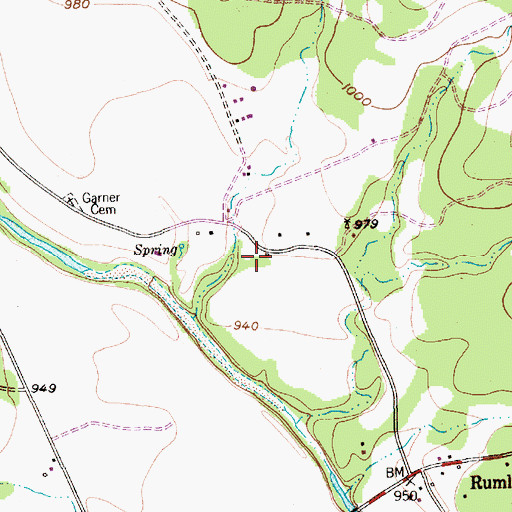 Topographic Map of Worrell Airport, TX